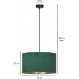 Lampa wisząca Hilde zielona Emibig | Nowoczesny design