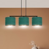 Lampy z abażurem | Lampa wisząca z abażurami Hilde III zielona Emibig do salonu i sypialni