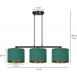Lampa wisząca zielona Hilde III 72cm | Emibig - Sklep z lampami