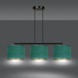 Lampy z abażurem | Lampa wisząca z abażurami Hilde III zielona Emibig do salonu i sypialni