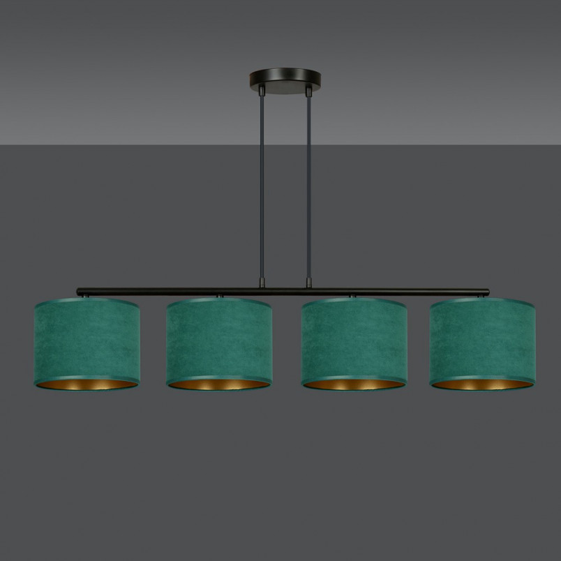 Lampa wisząca Hilde IV zielona | Emibig - Oświetlenie