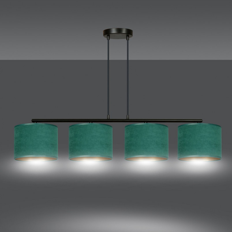 Lampa wisząca Hilde IV zielona | Emibig - Oświetlenie