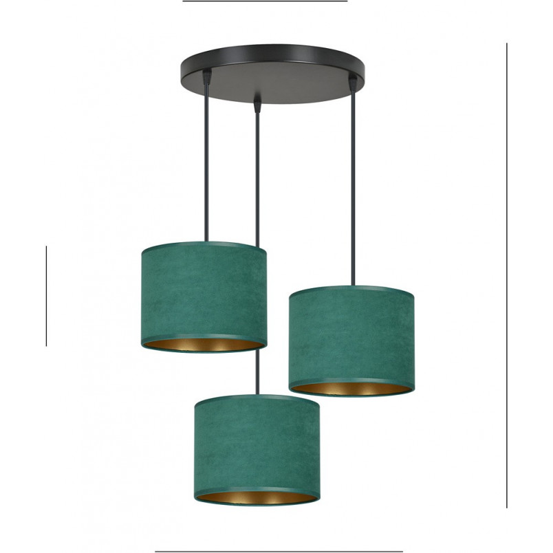 Lampa wisząca zielona Hilde Premium | Emibig - 50cm