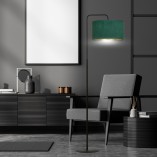 Lampa podłogowa zielona Hilde Emibig | Elegancki design