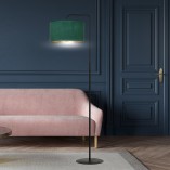 Lampa podłogowa zielona Hilde Emibig | Elegancki design