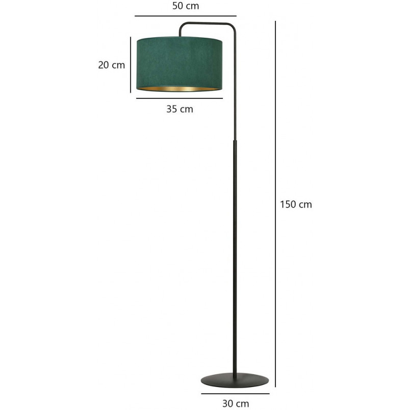 Lampa podłogowa zielona Hilde Emibig | Elegancki design