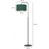 Lampa podłogowa zielona Hilde Emibig | Elegancki design