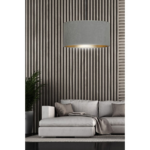 Lampa wisząca szara Hilde Emibig | Średnica 35cm | Sklep z lampami