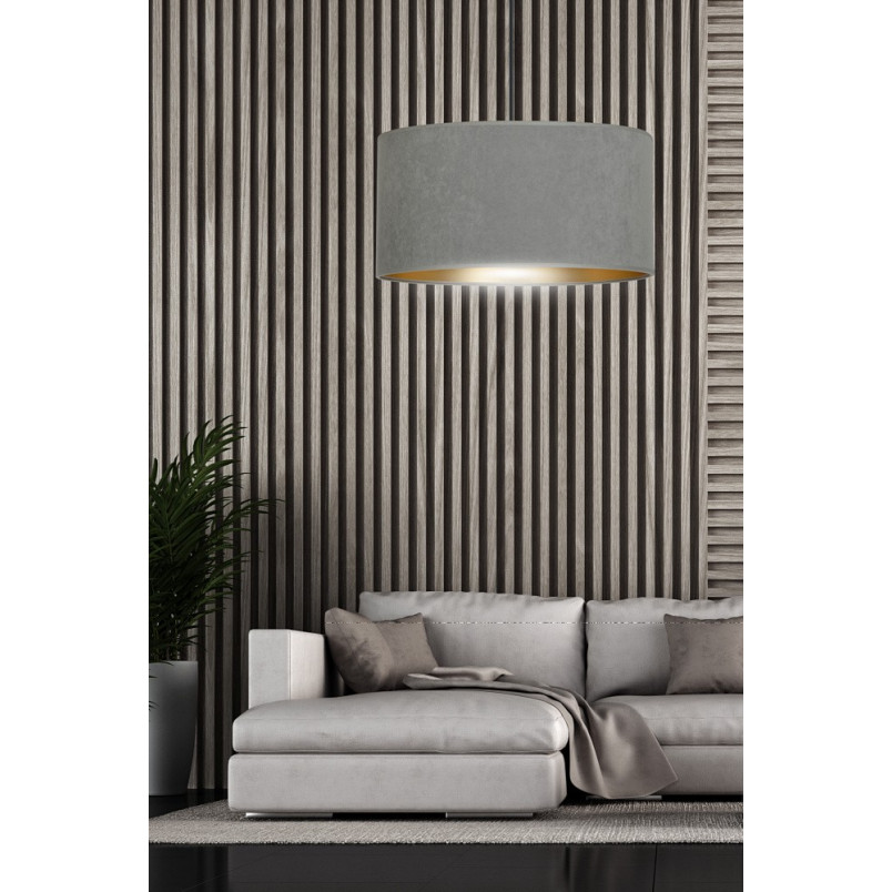 Lampa wisząca szara Hilde Emibig | Średnica 35cm | Sklep z lampami