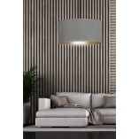 Lampa wisząca szara Hilde Emibig | Średnica 35cm | Sklep z lampami