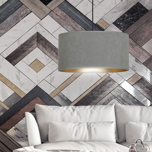 Lampa wisząca szara Hilde Emibig | Średnica 35cm | Sklep z lampami