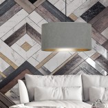 Lampa wisząca szara Hilde Emibig | Średnica 35cm | Sklep z lampami