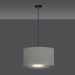 Lampa wisząca szara Hilde Emibig | Średnica 35cm | Sklep z lampami