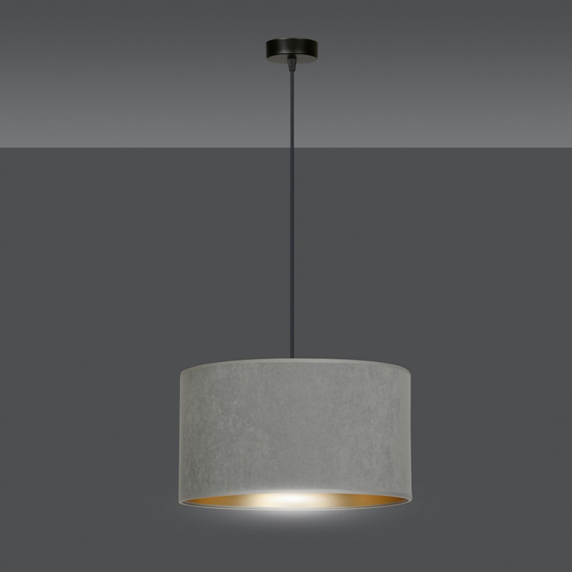 Lampa wisząca szara Hilde Emibig | Średnica 35cm | Sklep z lampami