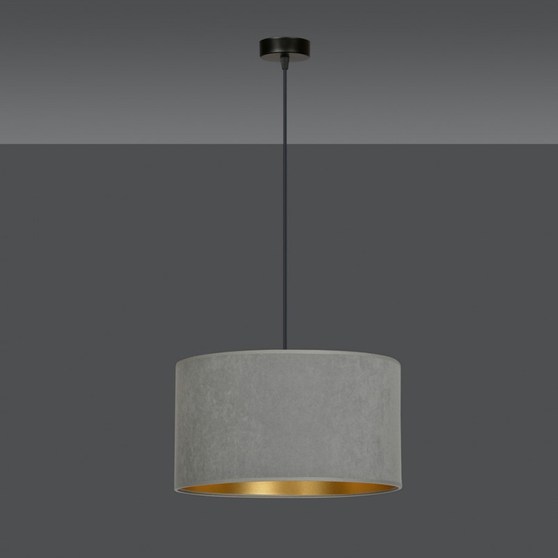 Lampa wisząca szara Hilde Emibig | Średnica 35cm | Sklep z lampami