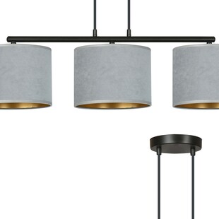 Lampa wisząca Hilde III szara 72cm - Emibig | Elegancki design
