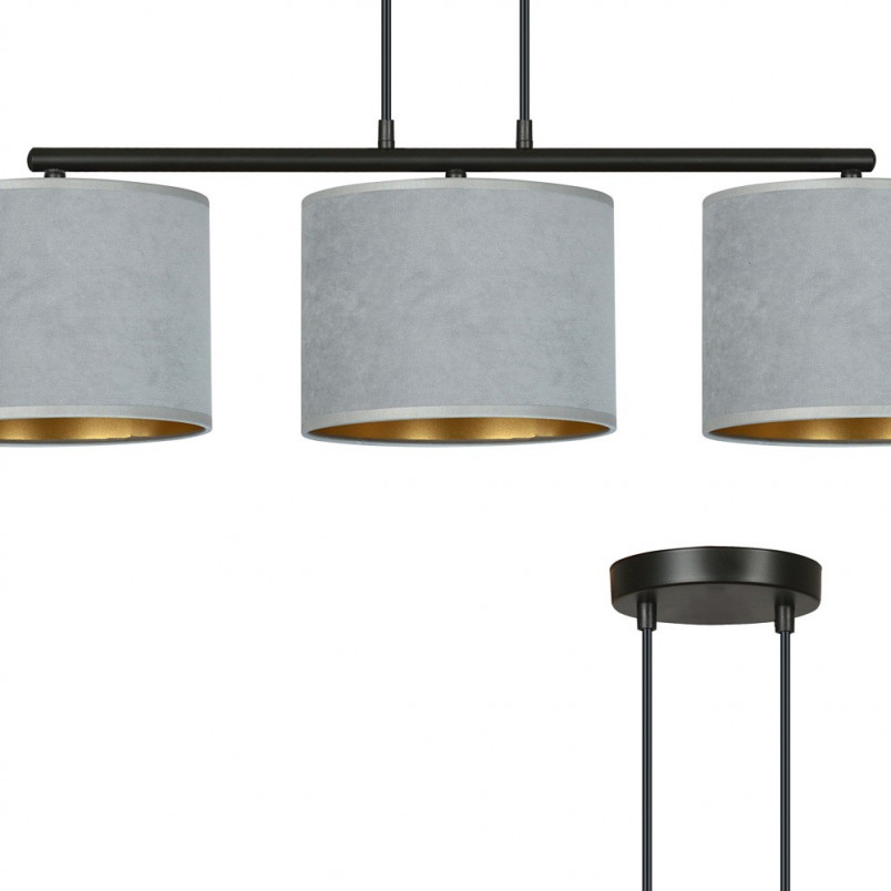 Lampa wisząca Hilde III szara 72cm - Emibig | Elegancki design