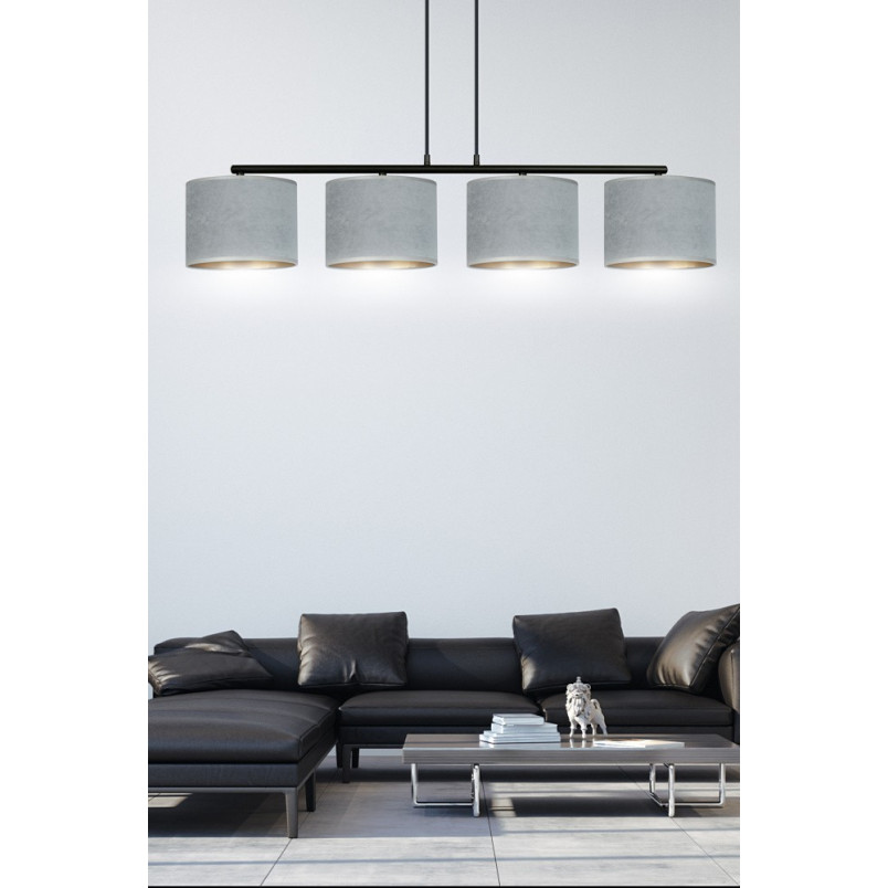 Lampa wisząca Hilde IV szara Emibig | Oświetlenie do salonu