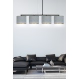Lampa wisząca Hilde IV szara Emibig | Oświetlenie do salonu