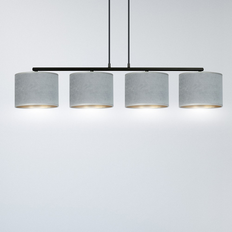 Lampa wisząca Hilde IV szara Emibig | Oświetlenie do salonu