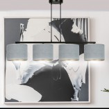 Lampa wisząca Hilde IV szara Emibig | Oświetlenie do salonu