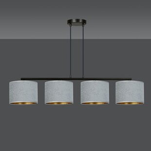 Lampa wisząca Hilde IV szara Emibig | Oświetlenie do salonu