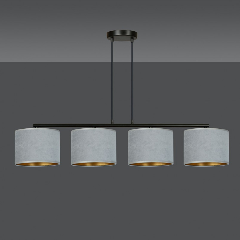 Lampa wisząca Hilde IV szara Emibig | Oświetlenie do salonu