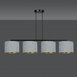 Lampa wisząca Hilde IV szara Emibig | Oświetlenie do salonu