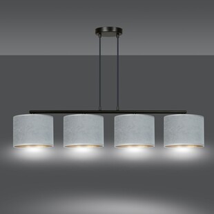 Lampa wisząca Hilde IV szara Emibig | Oświetlenie do salonu