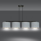 Lampa wisząca Hilde IV szara Emibig | Oświetlenie do salonu