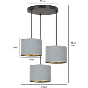 Lampa wisząca HILDE szara | Emibig - Nowoczesne oświetlenie
