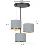 Lampa wisząca HILDE szara | Emibig - Nowoczesne oświetlenie