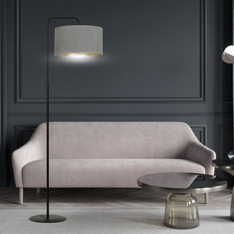 Lampa podłogowa Hilde szara Emibig | Eleganckie oświetlenie