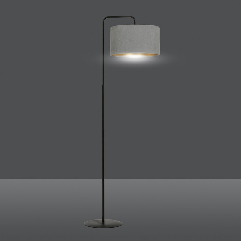 Lampa podłogowa Hilde szara Emibig | Eleganckie oświetlenie