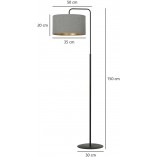 Lampa podłogowa Hilde szara Emibig | Eleganckie oświetlenie