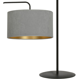 Lampa podłogowa z abażurem Hilde szara Emibig