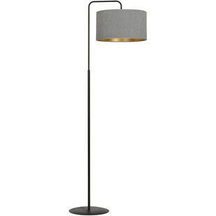 Lampa podłogowa z abażurem Hilde szara Emibig