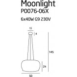 Lampa wisząca Moonlight - Glamour, Chrom, MaxLight | Kup teraz