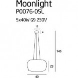 Lampa wisząca Moonlight | Glamour, chrom, kryształki | MaxLight