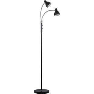 Lampa podłogowa 2 punktowa Hudson LED czarna HaloDesign