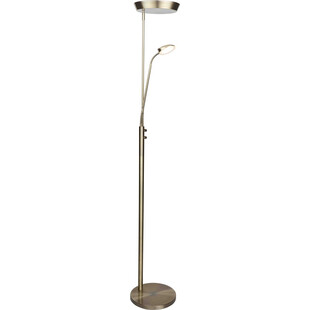 Lampa podłogowa z lampką do czytania Vegas Combi LED mosiężna HaloDesign