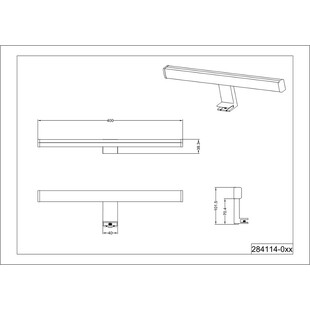 Kinkiet Lino LED czarny 40cm | Trio - Oświetlenie łazienkowe