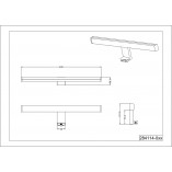 Kinkiet Lino LED czarny 40cm | Trio - Oświetlenie łazienkowe