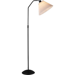 Lampa podłogowa z plisowanym abażurem Berlin czarny/biały HaloDesign