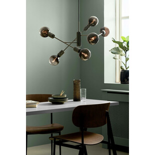 Lampa loft 6 żarówek Halo 75 cm czarna HaloDesign