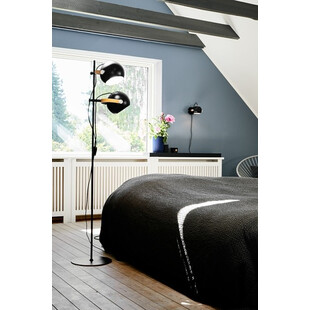 Lampa podłogowa 2 punktowa D.C czarna HaloDesign