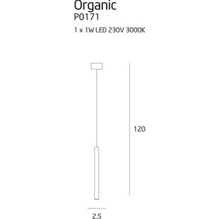 Lampa miedziana wisząca LED MaxLight Organic - Nowoczesny design