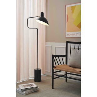Lampa podłogowa do czytania Metropole Deluxe czarna Swingarm HaloDesign