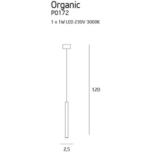 Lampa wisząca Organic LED chrom MaxLight | Nowoczesne oświetlenie