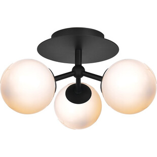 Plafon szklane kule Atom Trio czarny/opal HaloDesign
